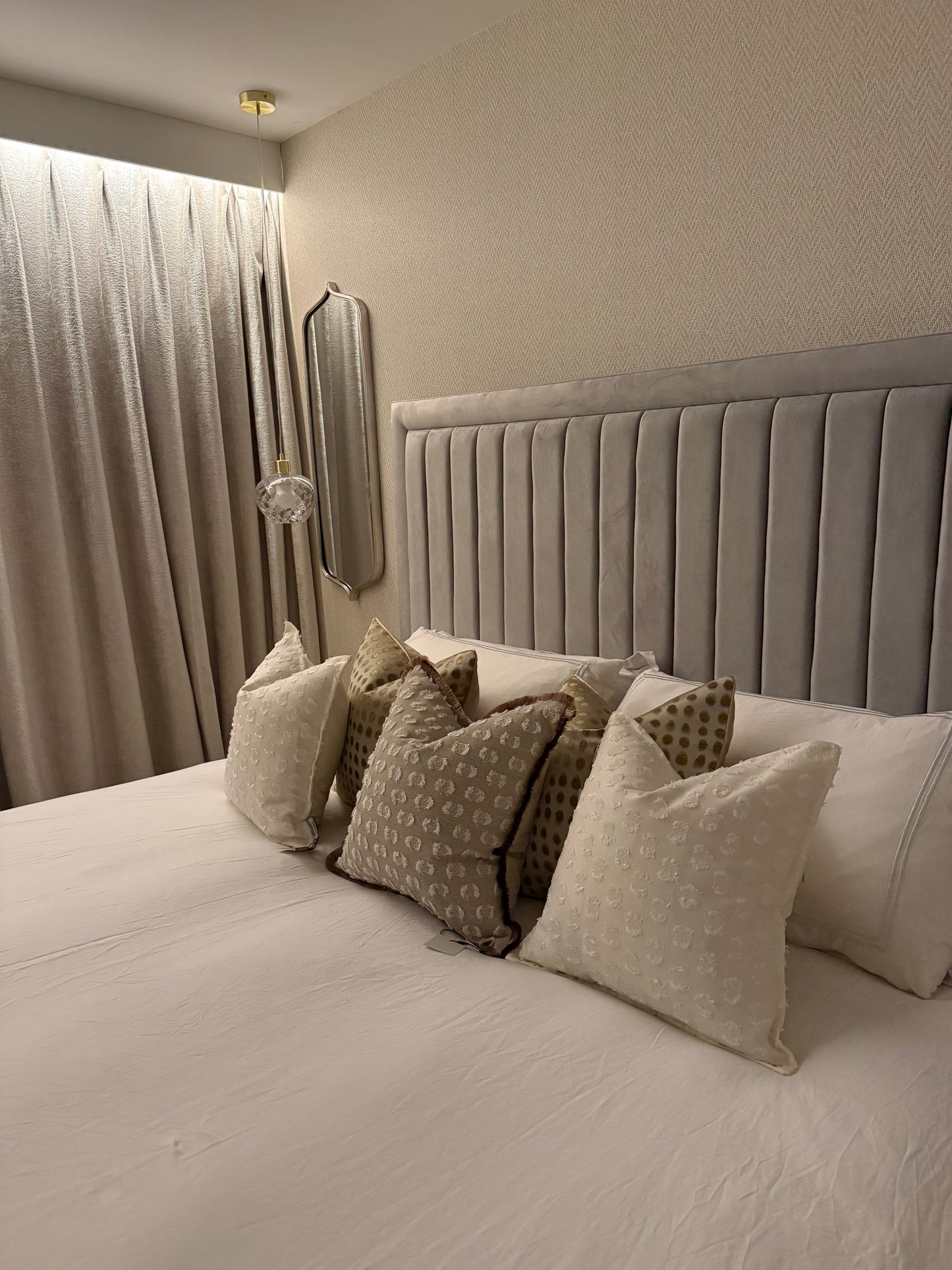 Ivory Tufta Luxe cushion cover
