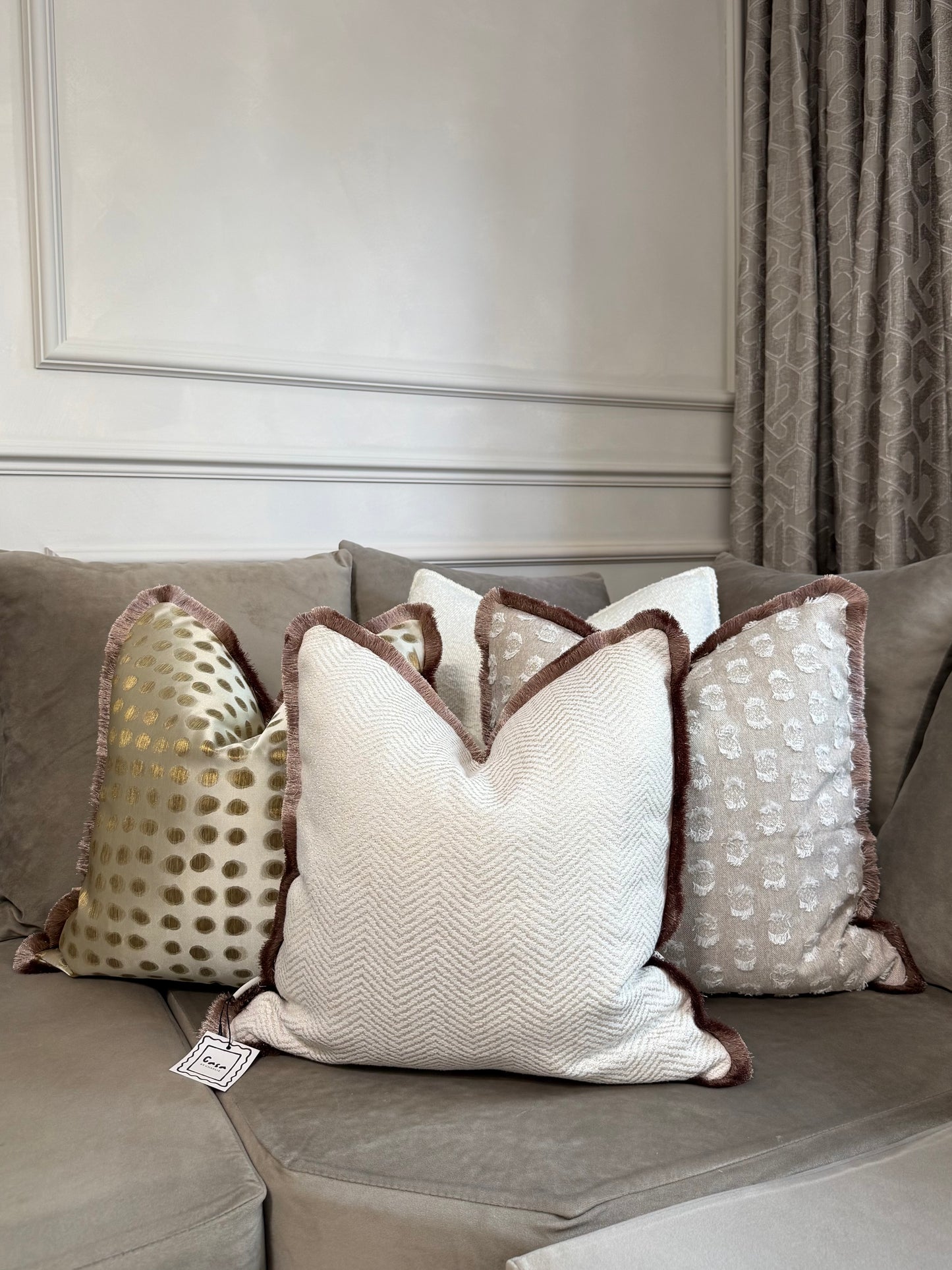 Chai chevron Luxe cushion cover