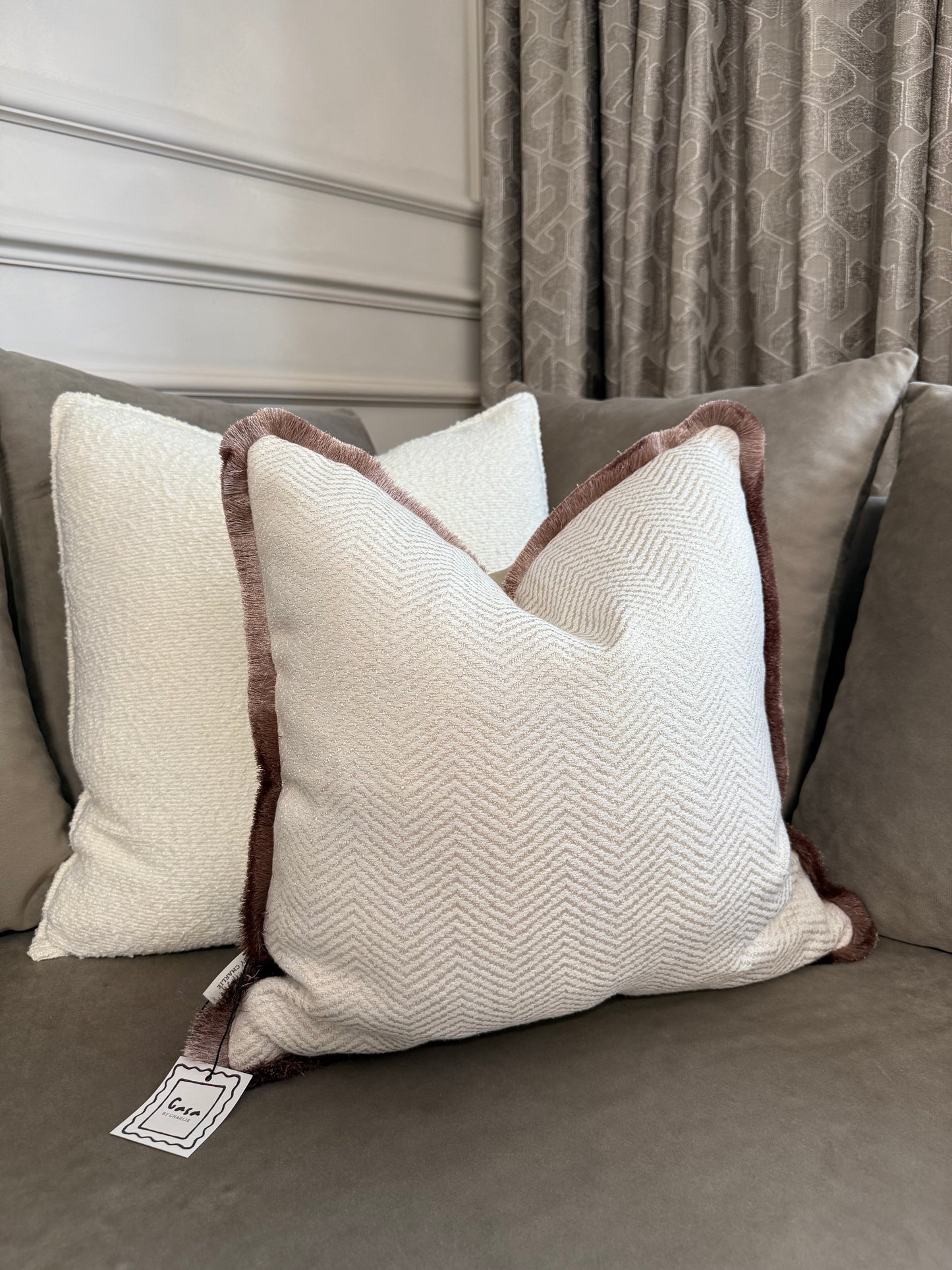 Chai chevron Luxe cushion cover
